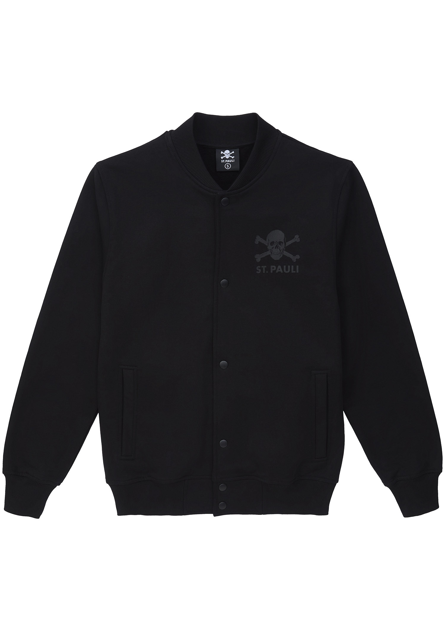 Collegejacke "All Black" Totenkopf