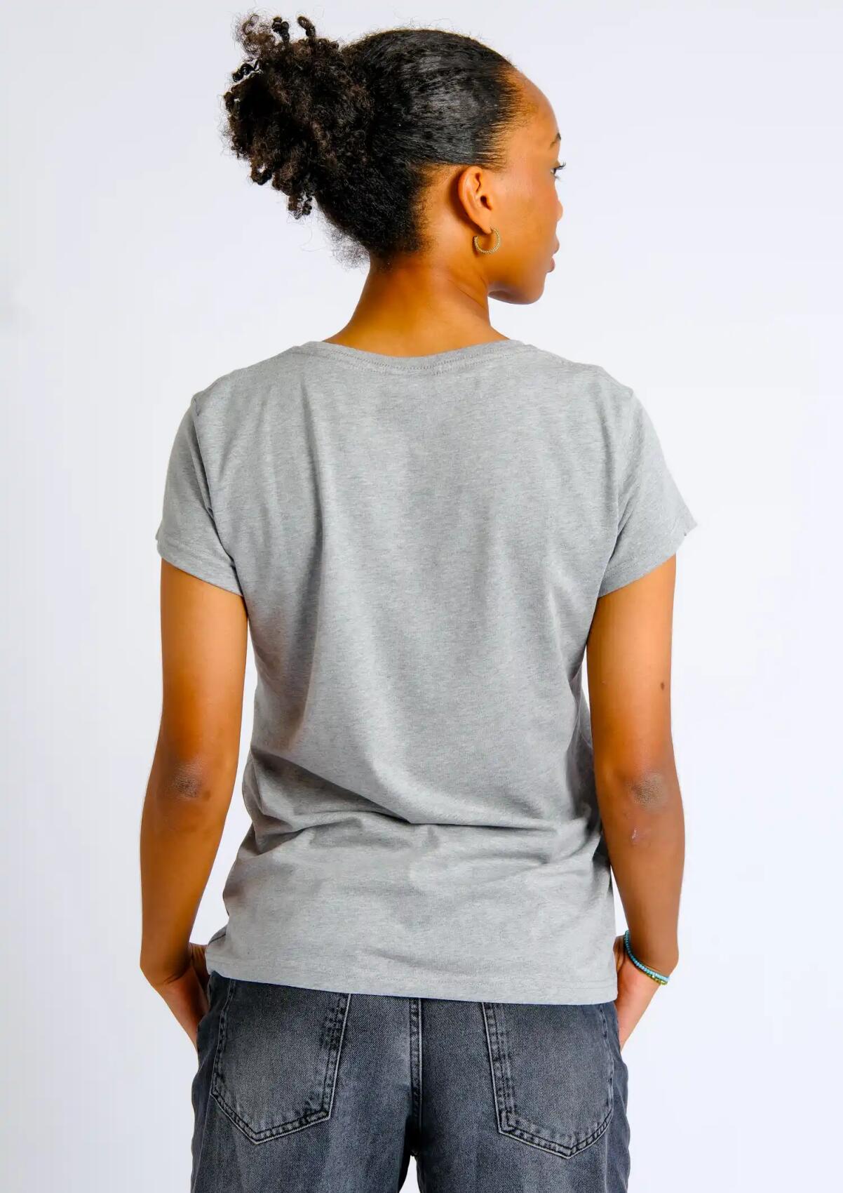 T-Shirt - tailliert "You'll never Grau - Schwarz"