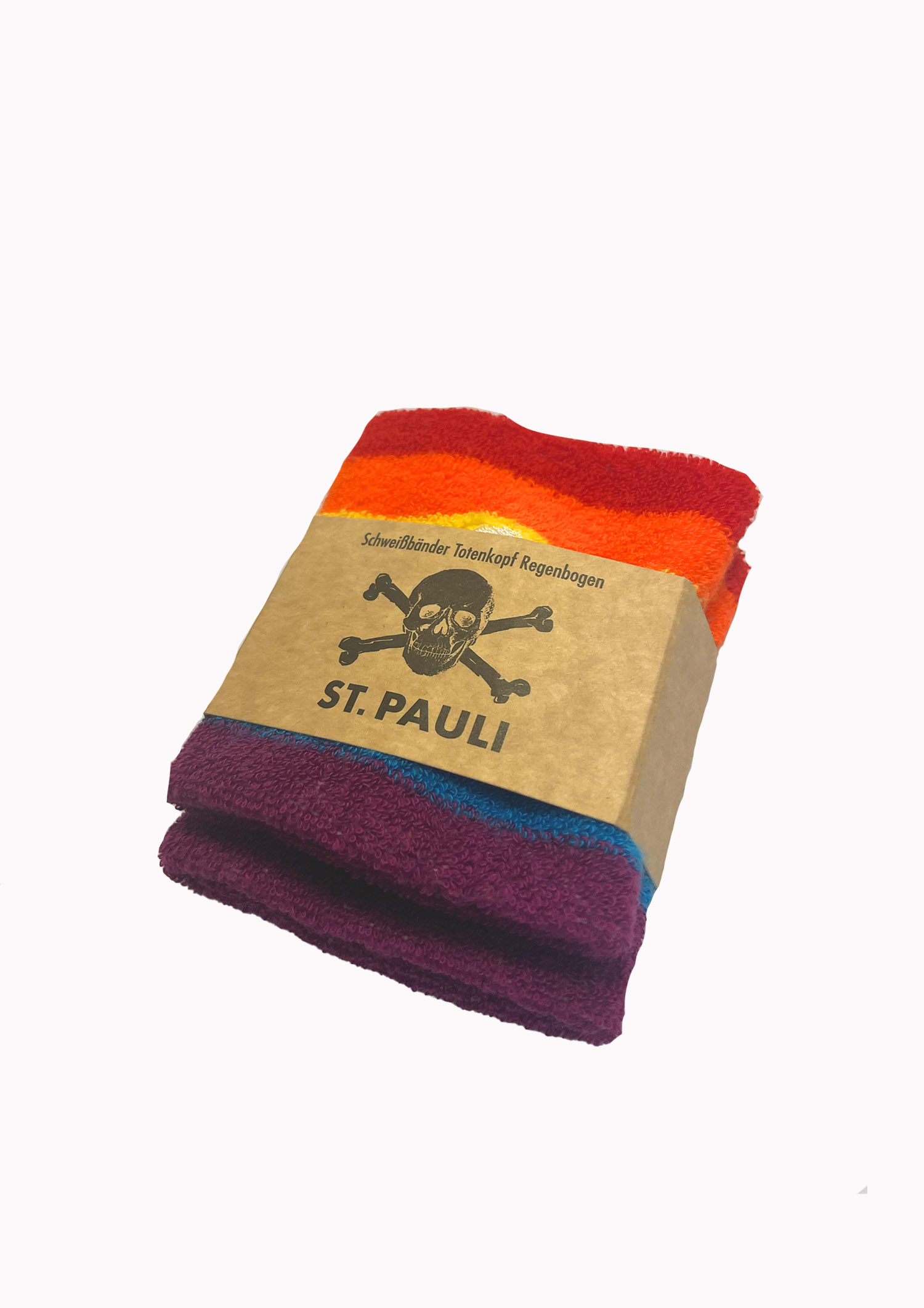 Schweißbänder Totenkopf Regenbogen