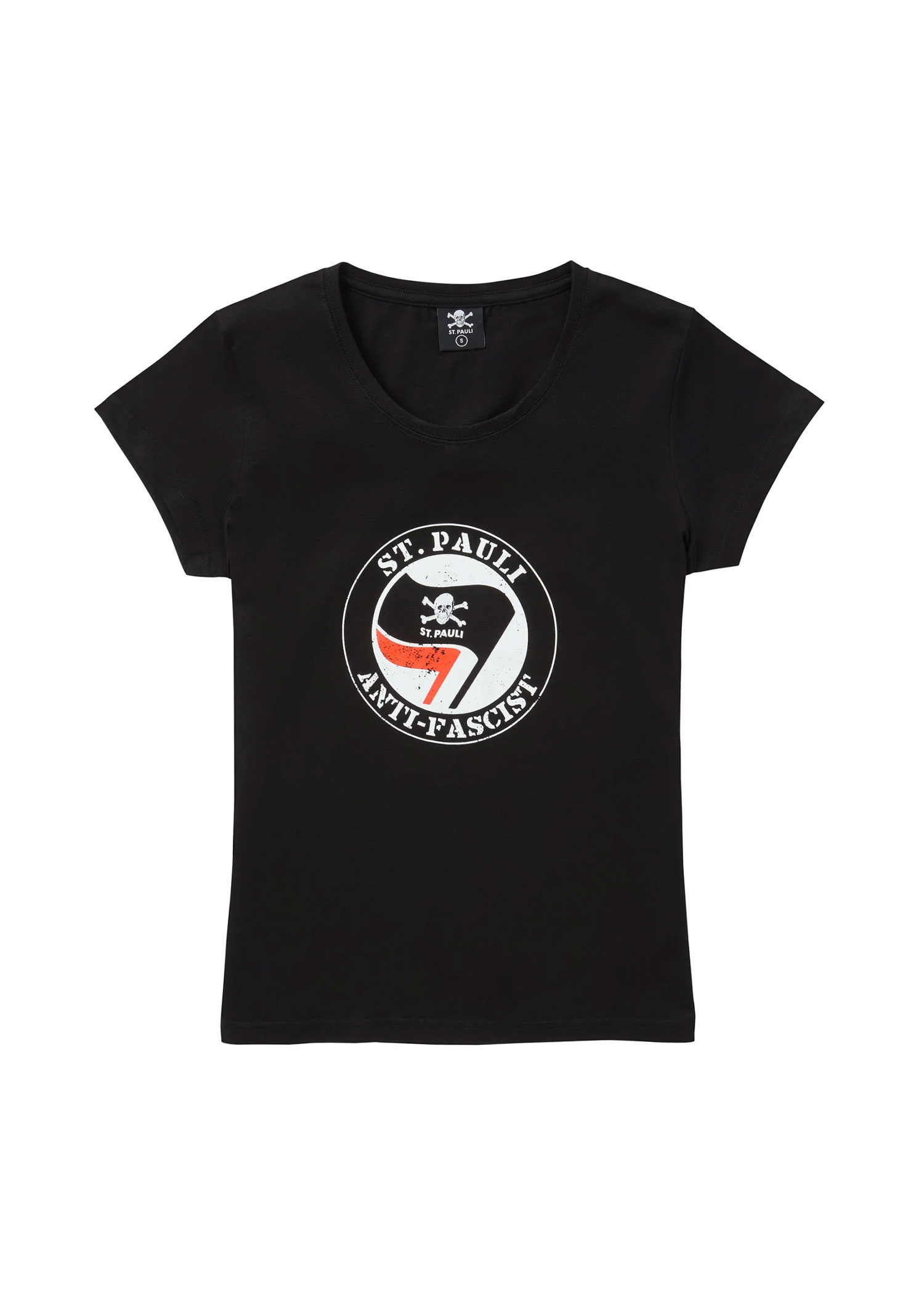 T-Shirt - tailliert "Anti Fascist Schwarz"