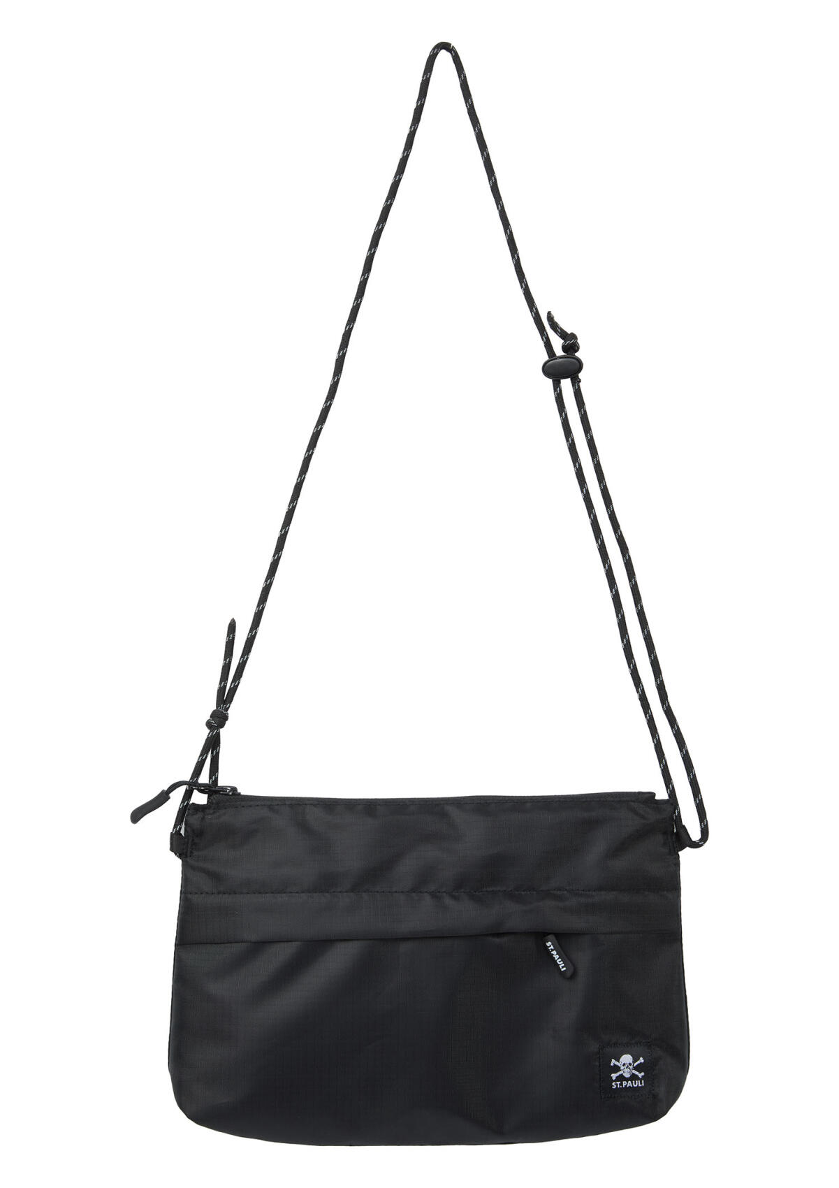 Schultertasche "Ripstop" schwarz
