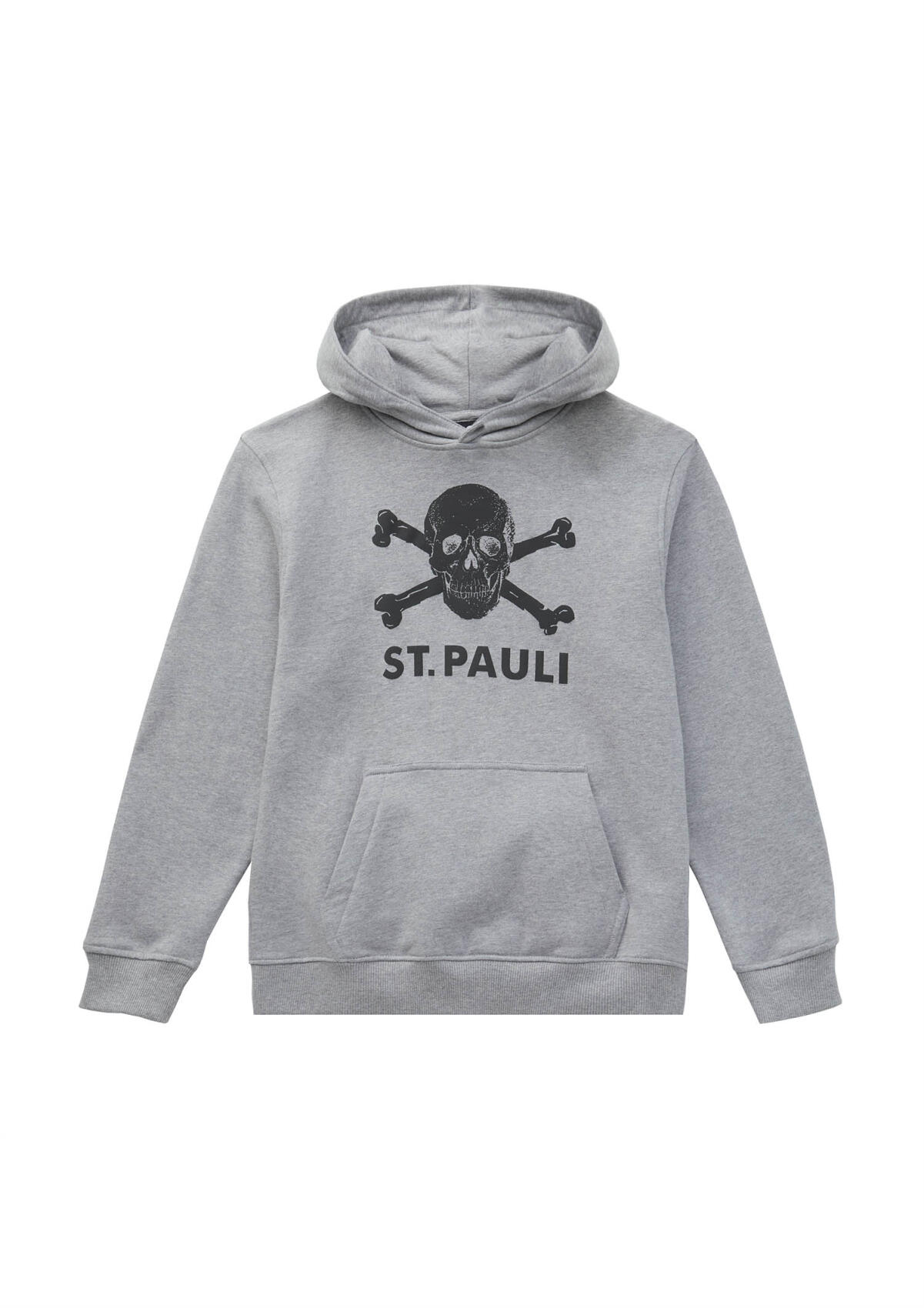 Kapuzenpullover Totenkopf Grau