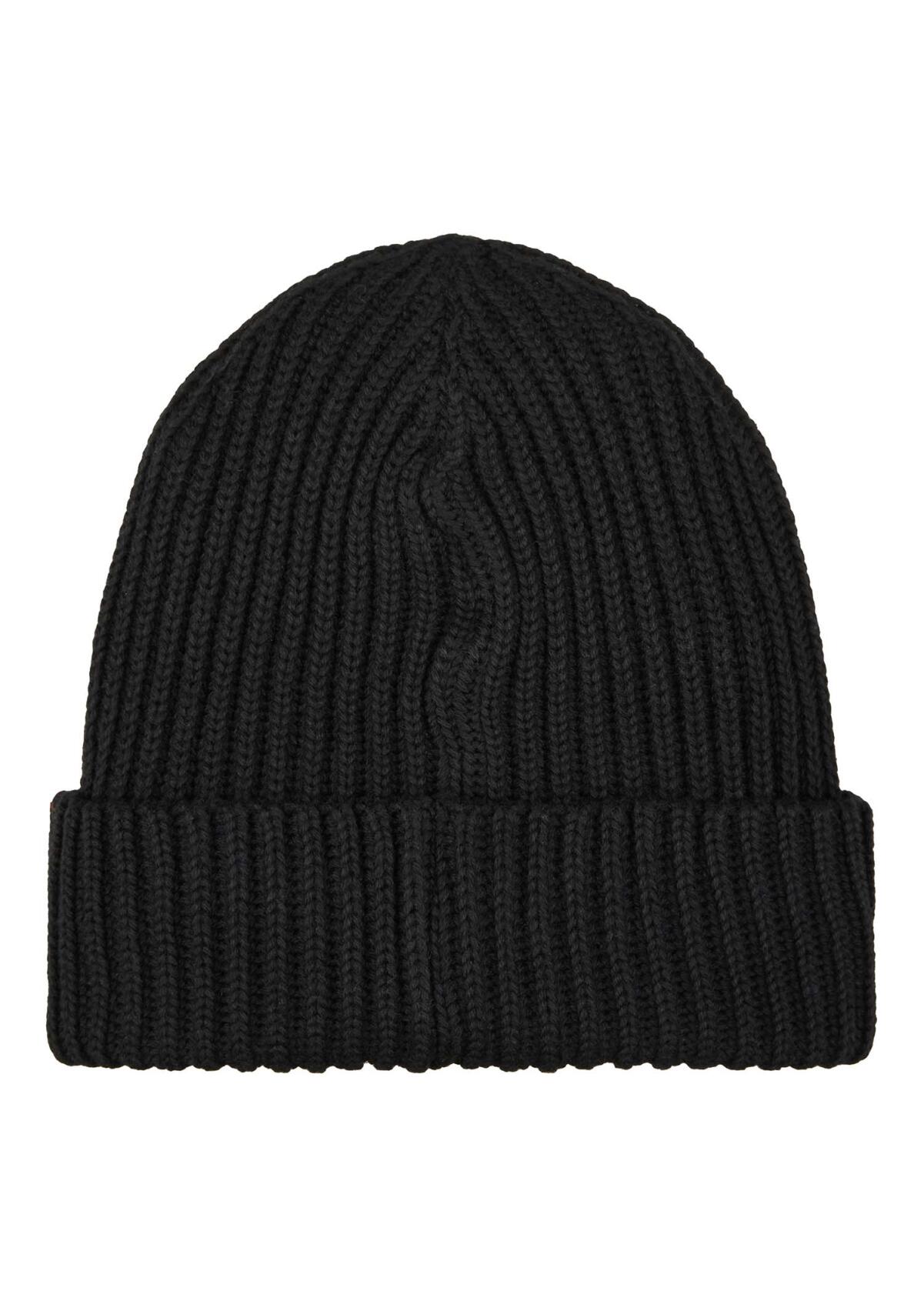 Mütze "Rippe Totenkopf Patch schwarz"