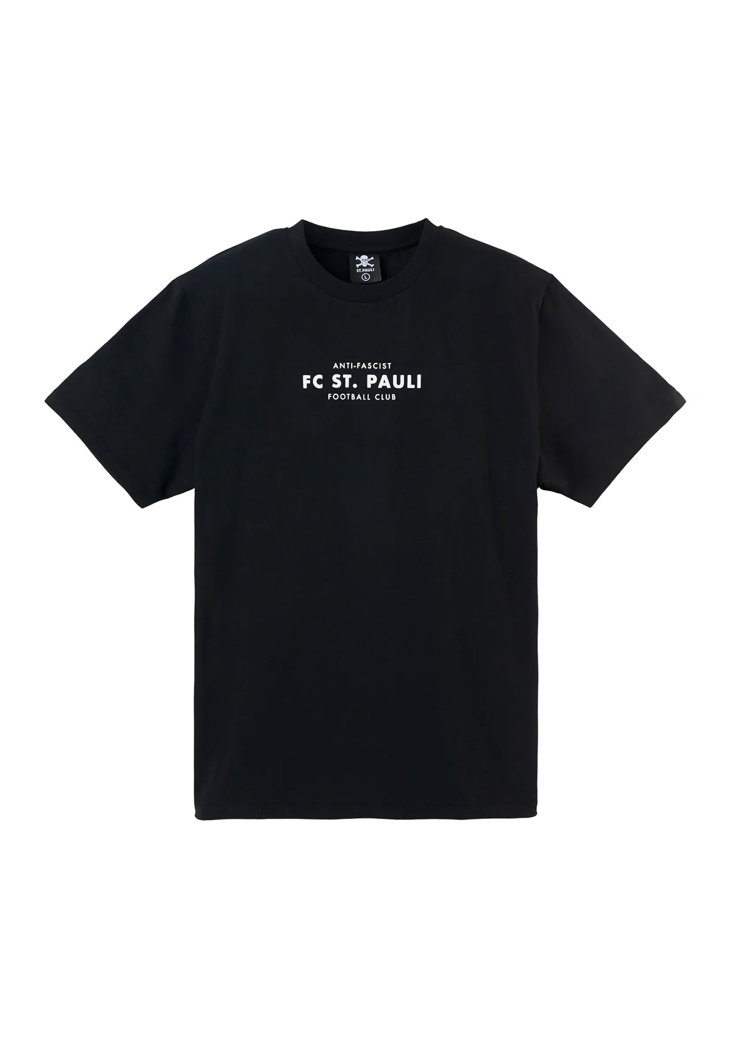 T-Shirt Anti-Fascist Totenkopf schwarz