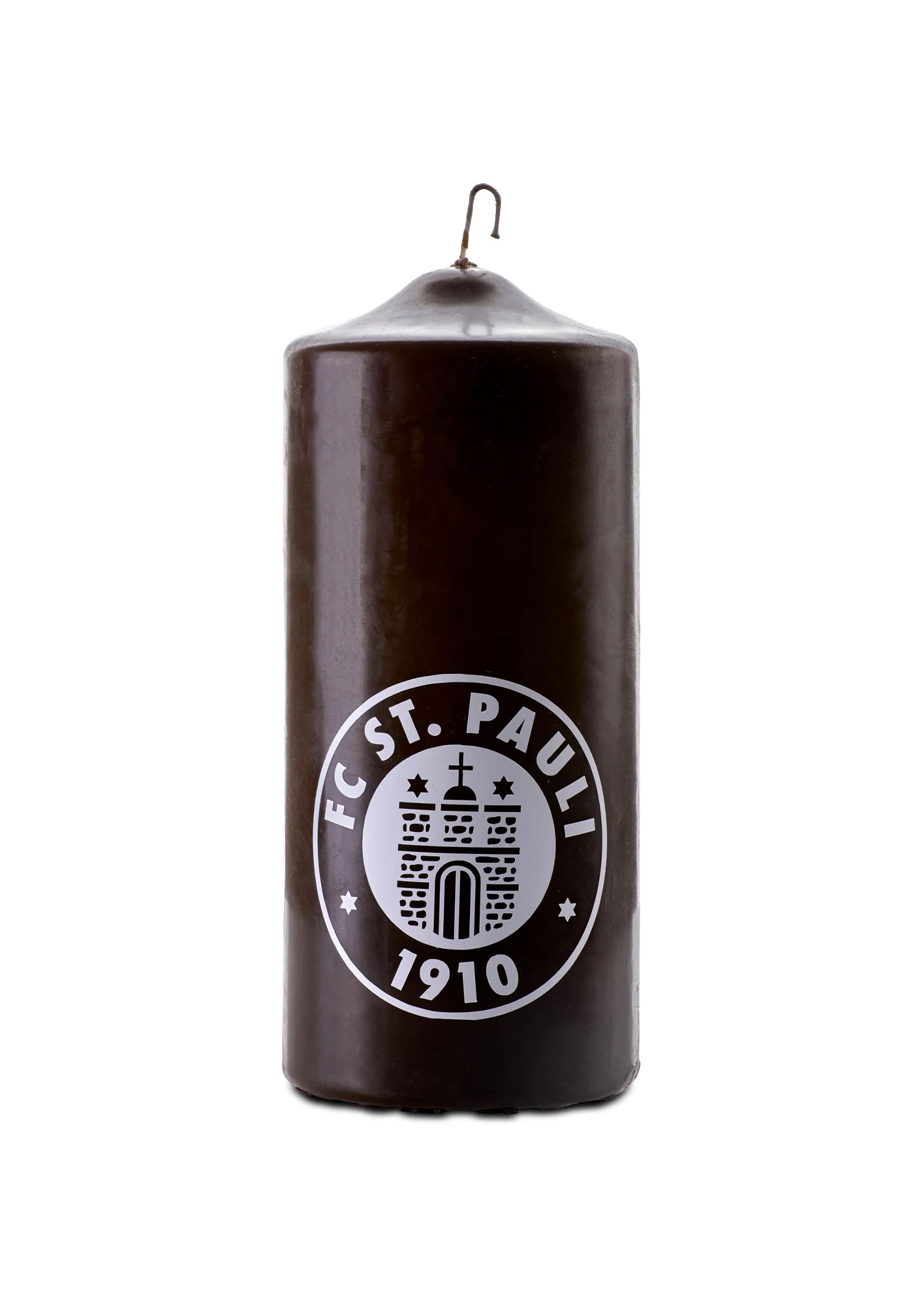 Kerze braun Logo 18,5 cm