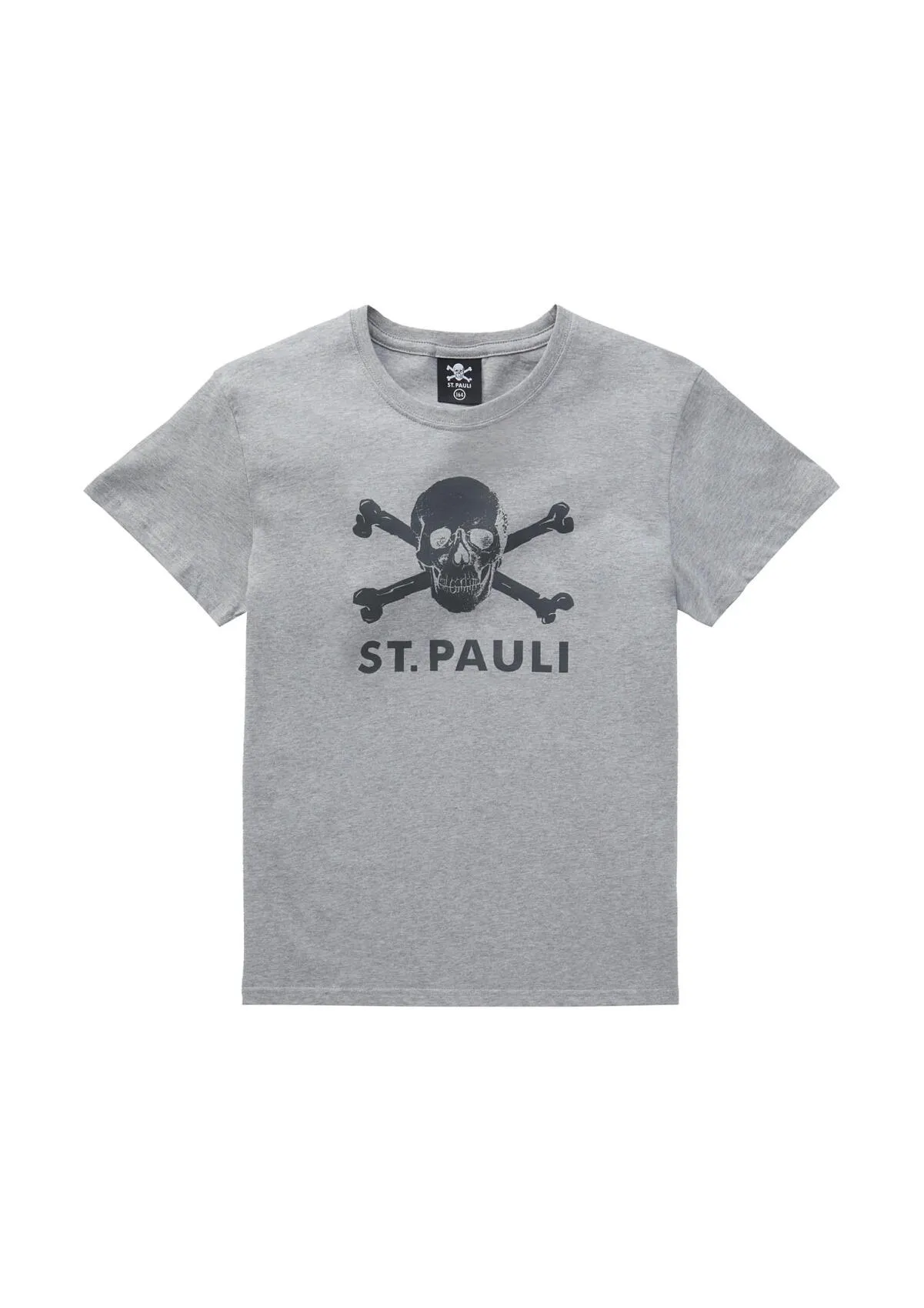 Kinder T-Shirt Totenkopf Grau