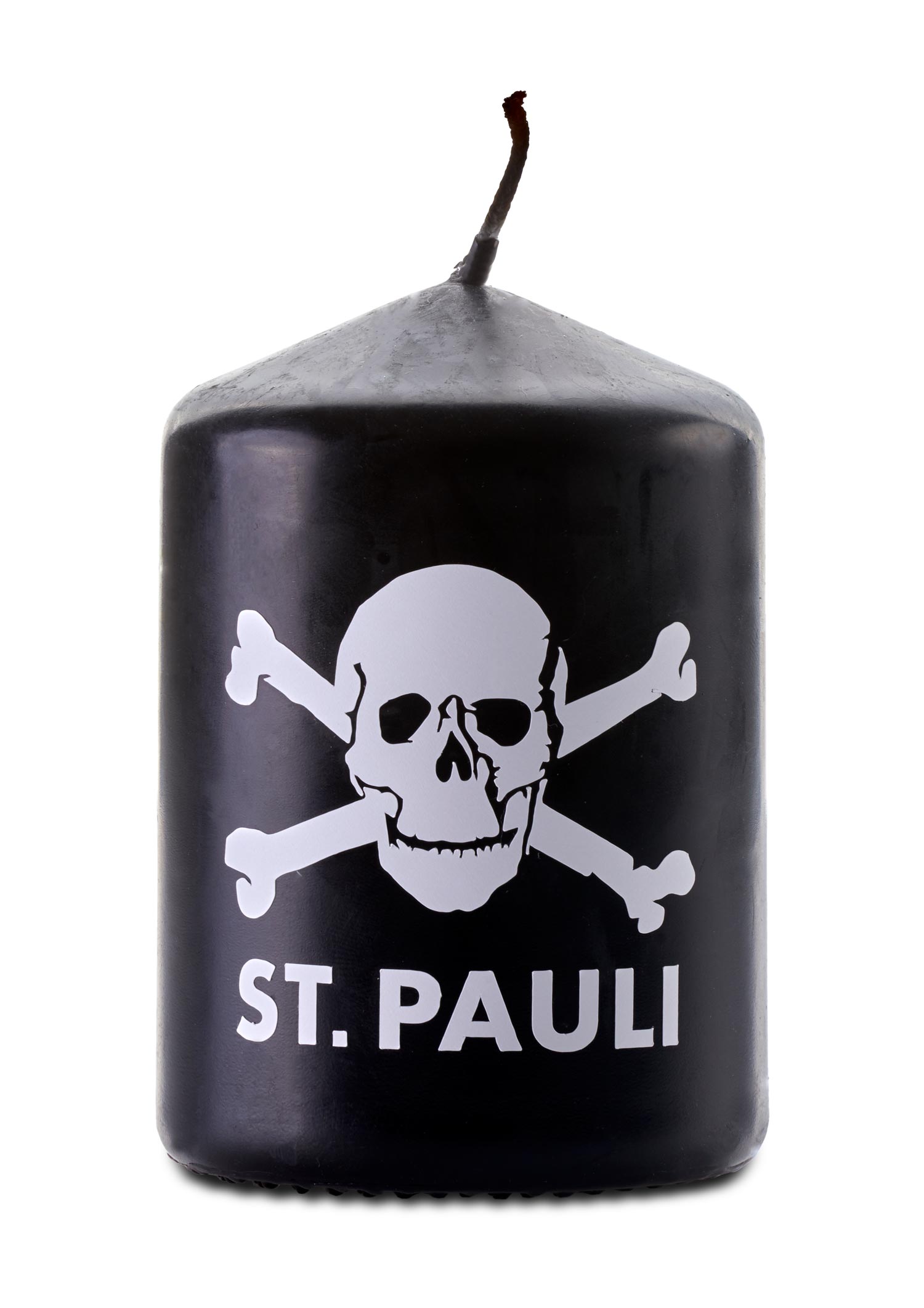 Kerze Totenkopf schwarz 8,5 cm