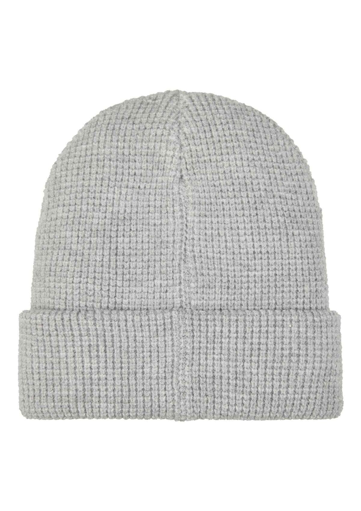 Mütze "Rippe Totenkopf Patch grau"