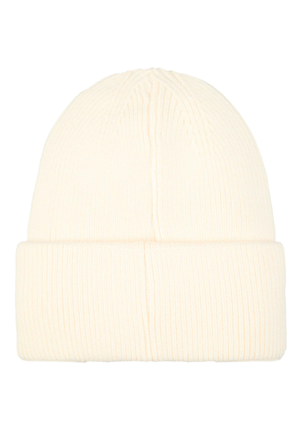 Mütze "Rippe Totenkopflabel" creme