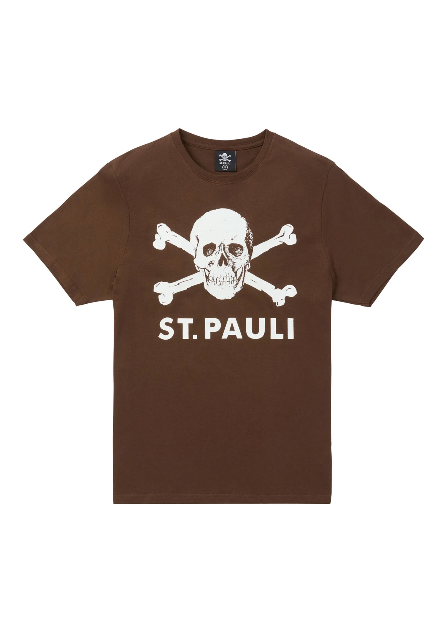 T-Shirt Totenkopf braun