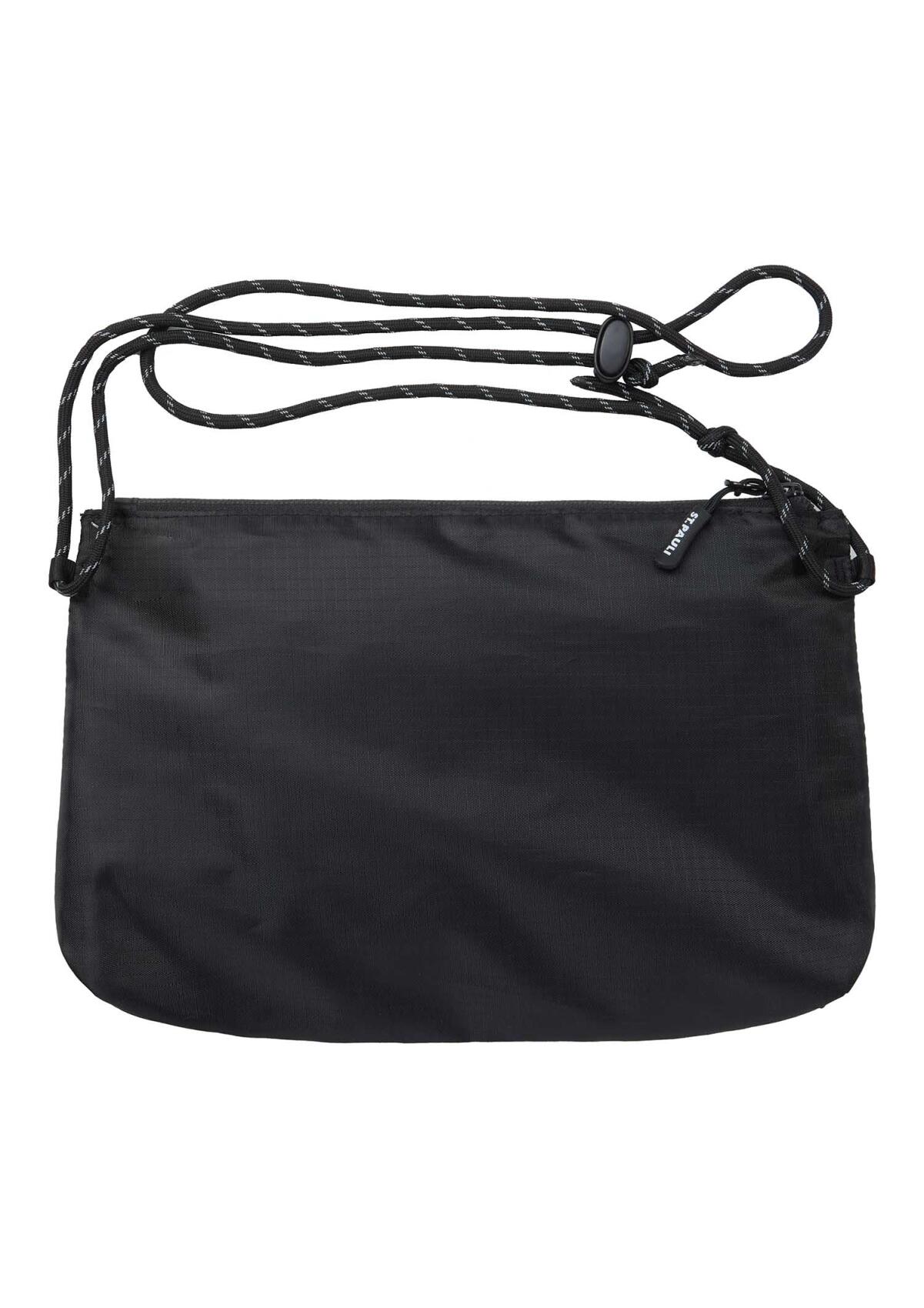 Schultertasche "Ripstop" schwarz