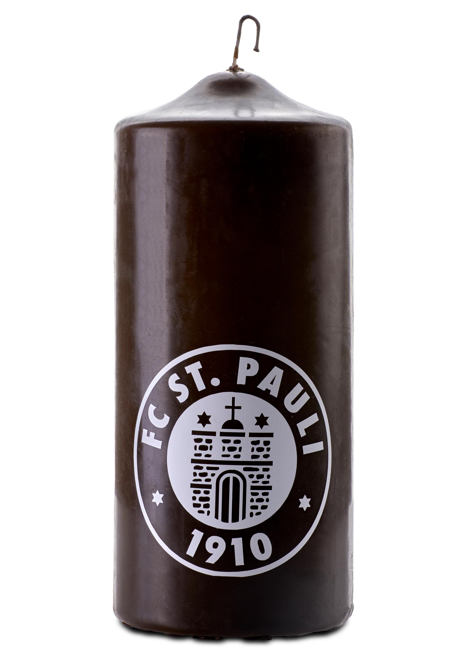 Kerze braun Logo 18,5 cm