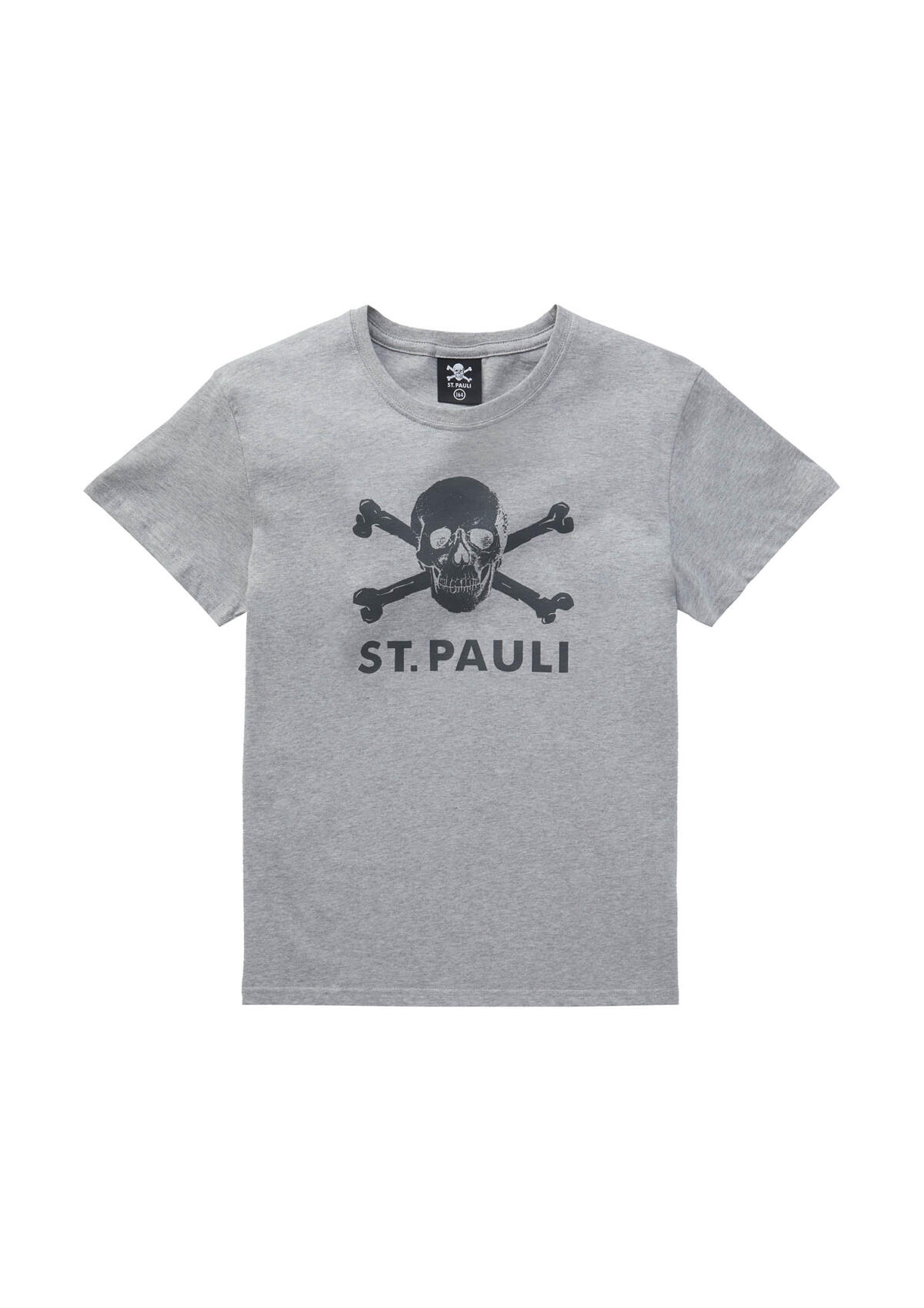 Kinder T-Shirt Totenkopf Grau
