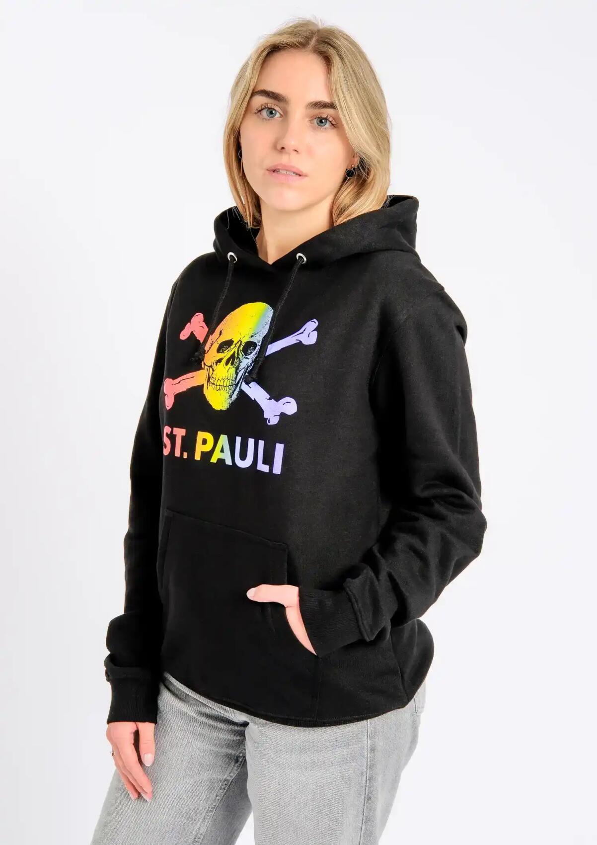 Kapuzenpullover - waisted "Regenbogen"